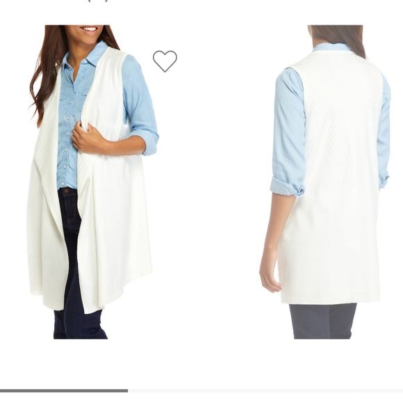 Women's Long Knit Cardigan Vest - Picture 2 of 6